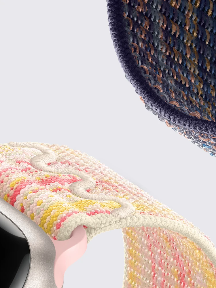 URVOI N Sportschlaufe für Apple Watch Serie 11 10 9 8 7 6 SE Nylonschlaufe Gewebtes Zuglaschenband für iWatch leichtes Armband 42 mm 46 mm