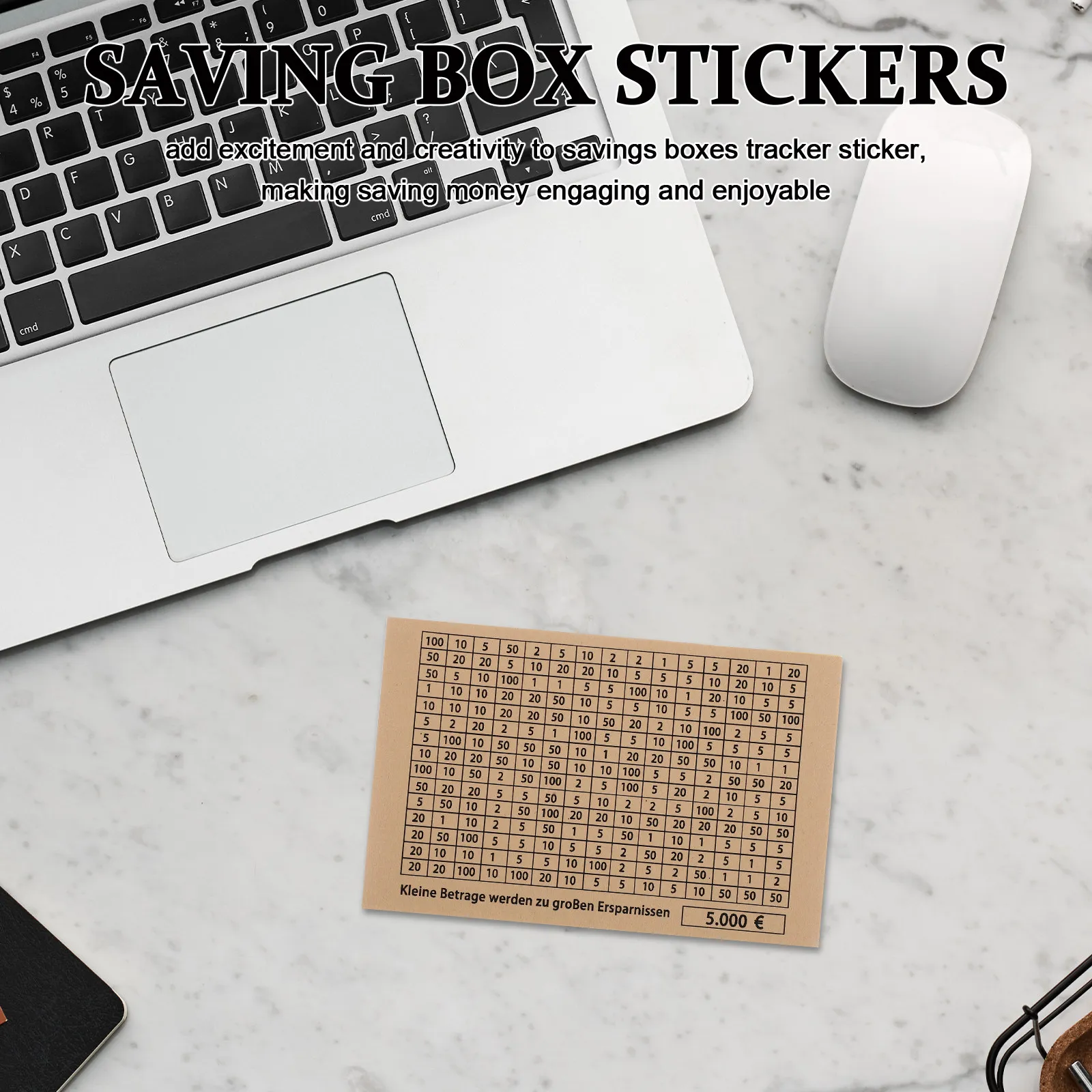 50Sheets Money Saving Planner Stickers Motivational Savings Charts Budgeting Challenge Number Stickers Cash Deposit