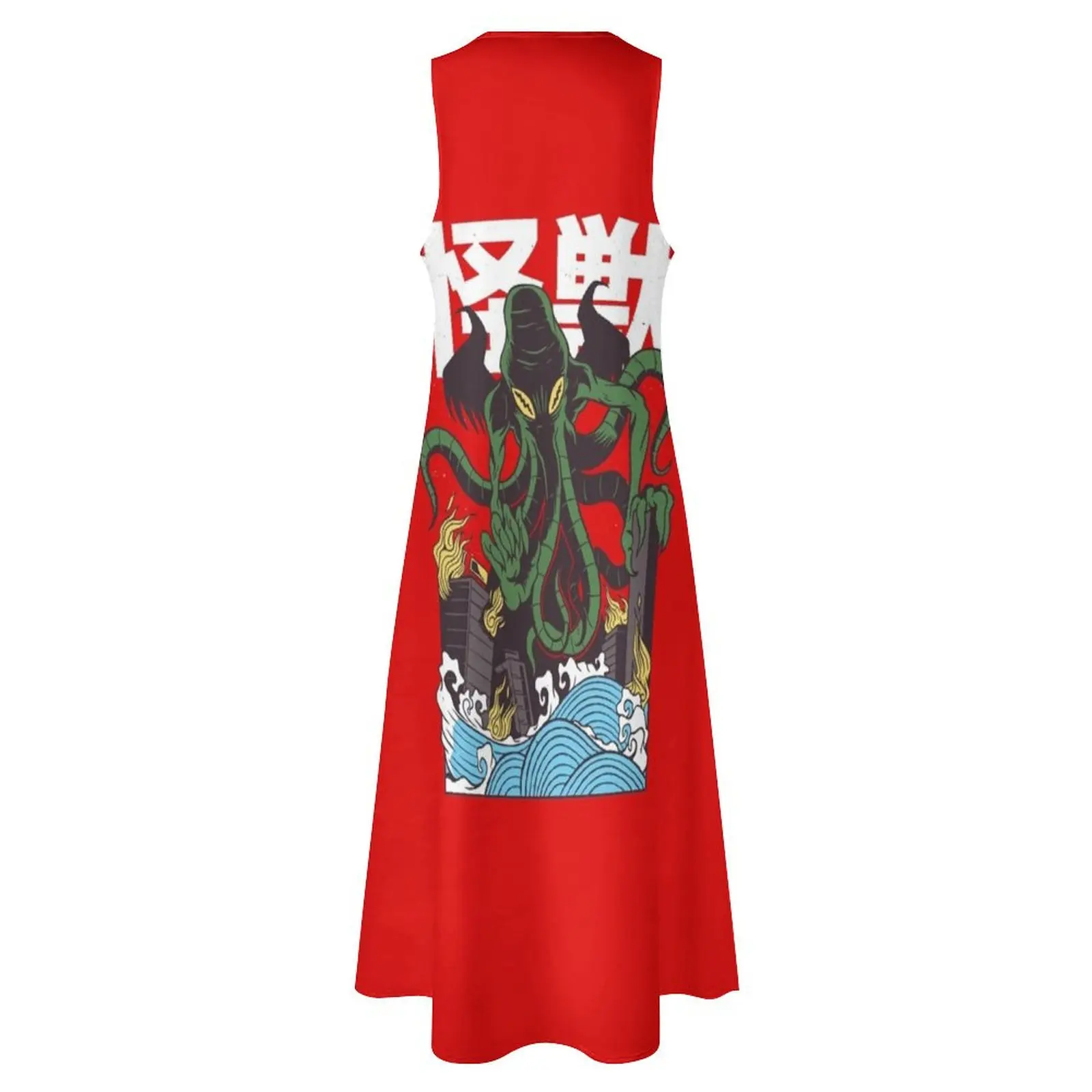 Japonês cthulhu vestido longo feminino elegante vestidos soltos vestidos femininos vestido de noite mulher cocktail de vestidos vestido