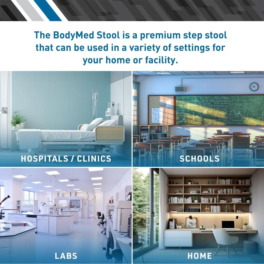 Escada de Apoio Pesada com Alça e Plataforma de Borracha Antiderrapante para Idosos e Adultos, Suporta até 300lbs, 9 polegadas. Step Up, 1