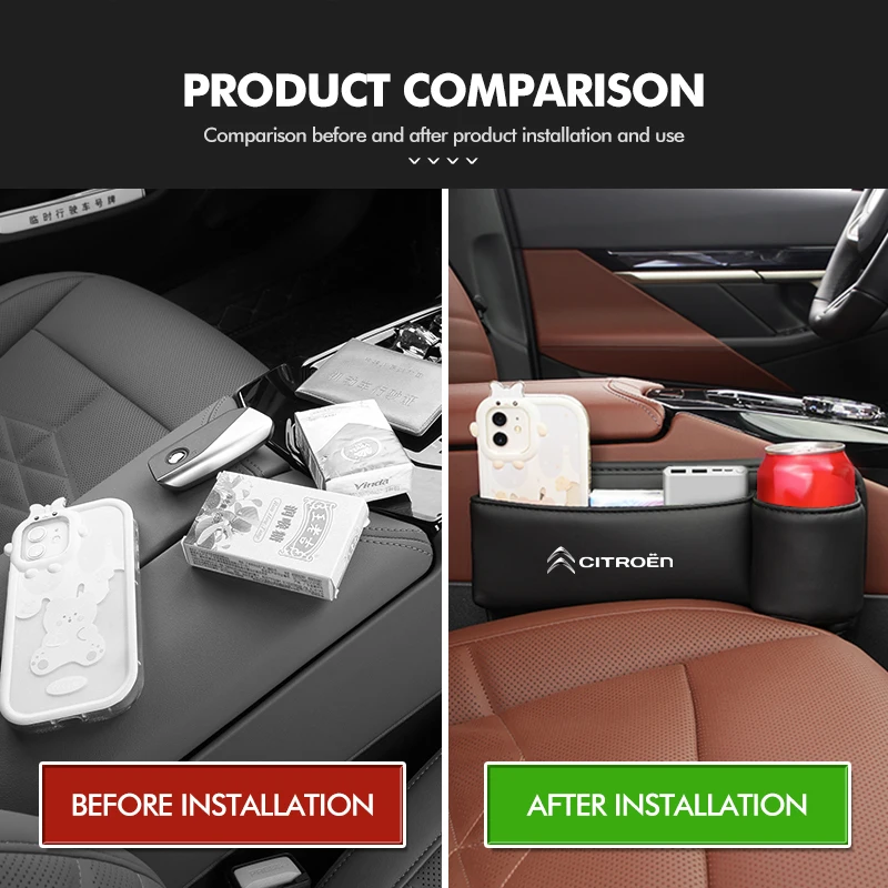 مقعد السيارة وحدة التحكم المركزية مسند الذراع الفجوة حشو صندوق تخزين لسيتروين C4 C3 C5 C1 C2 C6 C4L DS3 DS4 بيرلينجو بيكاسو البلوز