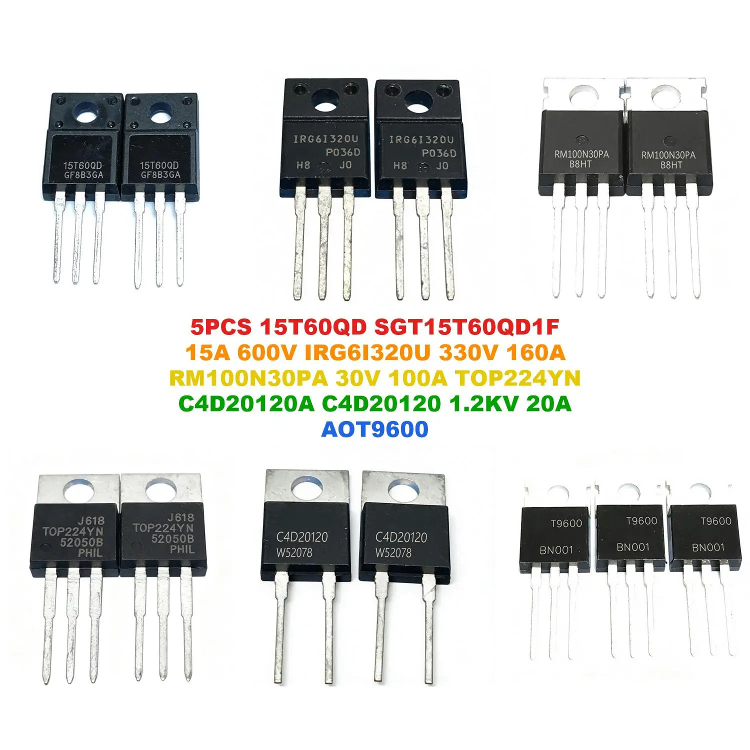 15T60QD SGT15T60QD1F 15A 600V IRG6I320U 330V 160A RM100N30PA 30V 100A TOP224YN C4D20120A C4D20120 1.2KV 20A AOT9600