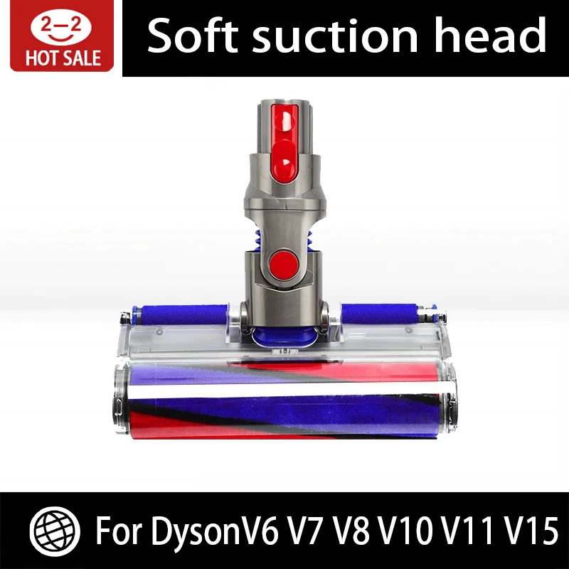 Сменная напольная щетка для Dyson V6 V7 V8 V10 V11 V15, оригинальный пылесос с мягкой бархатной всасывающей головкой