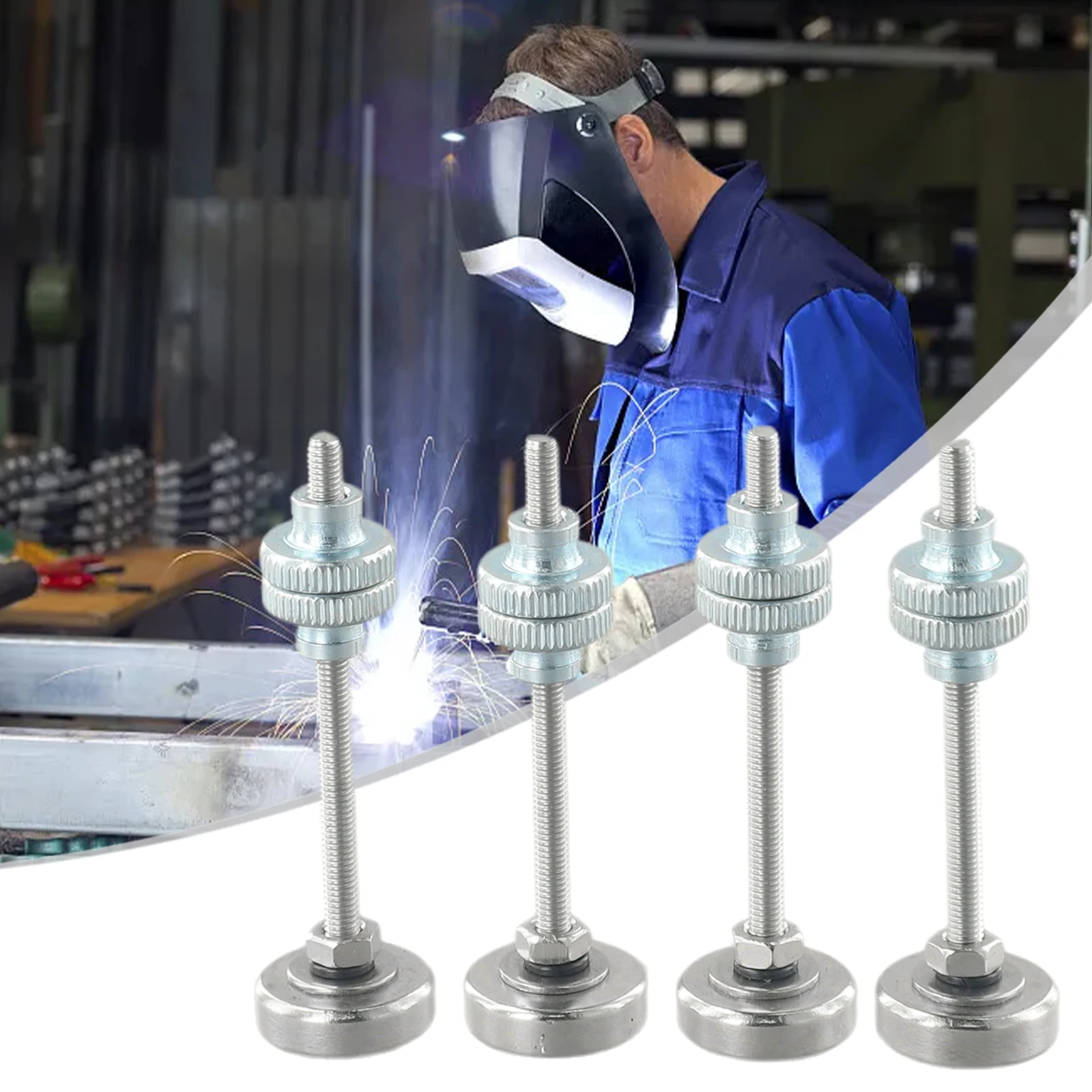 PCB Positioning Fixture Set 4 Pieces Featuring Adjustable Clamp Thickness and Magnetized Metal Construction for Prototyping Labs