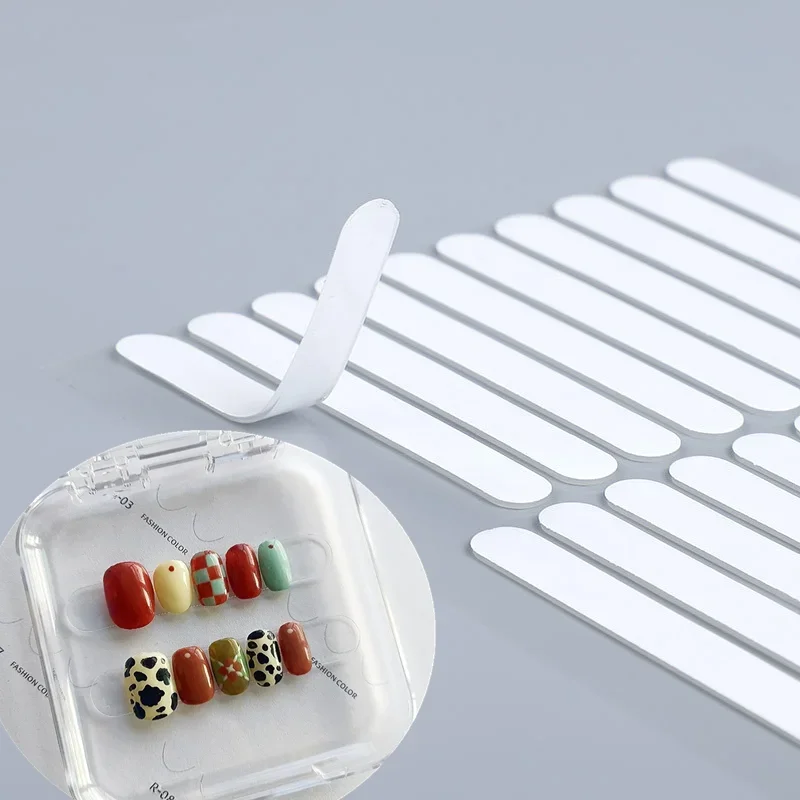 

30pc Nail Adhesive Tape False Nails Display Stand Glue Double-sided Pasted Practice Show Square Round Strong Sticky Glue Sticker