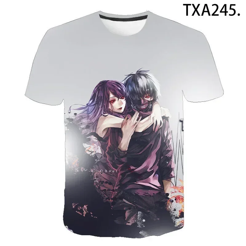 2025 Nuovo Anime Tokyo Ghoul 3D T-Shirt Uomo Donna Cool Tops Moda Estiva Casual Tees T Shirt T-shirt Oversize