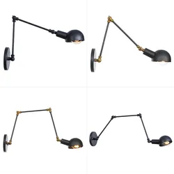 Loft Retro Industrial Style Wall Lamp Corridor Staircase Balcony Simple Creative Restaurant Bar Iron Art Long Arm Wall Light