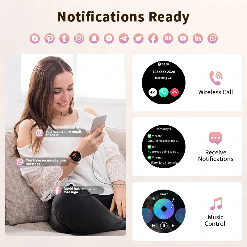 LIGE GPS Smart Watch Heart Rate Monitoring Bluetooth Call Outdoor Sports 1ATM Waterproof 1.39 Inch Screen Men Woman Smartwatch