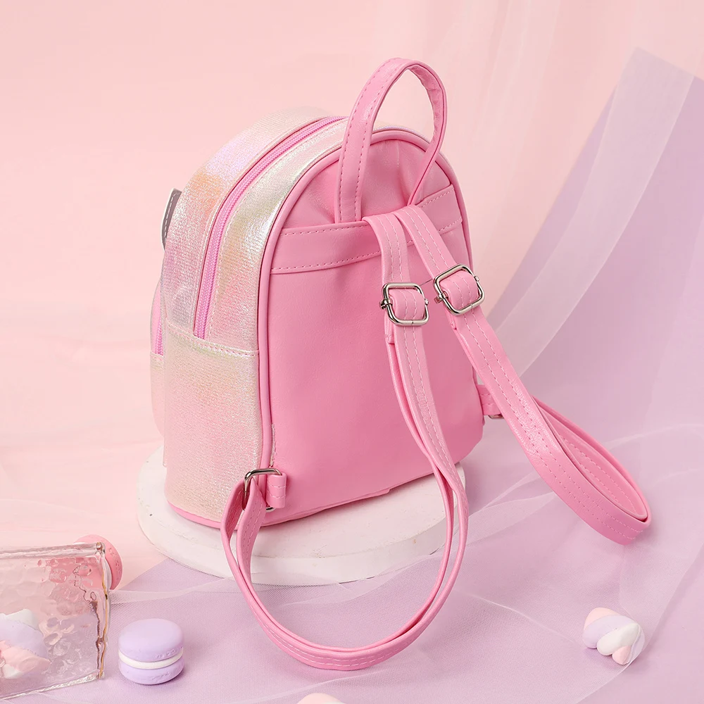 Cartoon Unicorn Backpack Sequined Laser PU Children's Shoulder Bag Cute Fashion Kindergarten Schoolbag For Kids Gift 3+ Years
