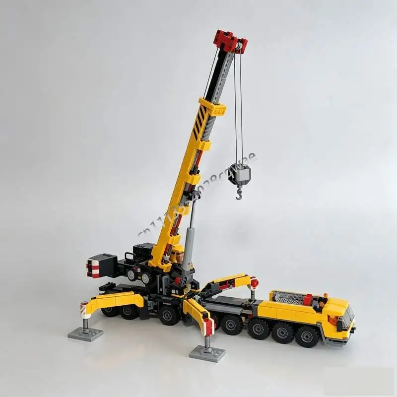 NEW 1075PCS MOC Construction Crane Linear Actuator Model Custom Puzzle DIY Creative Assembly Technical Building Blocks Toy Gifts