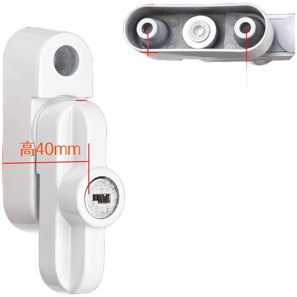 Window Latch Aluminum T Lock With Key For Casement Window Child Safety Security Latch Security Restrictor Lock Anti Theft Locks