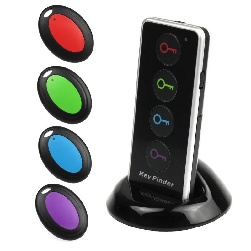 Wireless Key Finder Remote Control 4 Buttons Anti Lost Tracker For Key Wallet Bag Pet Item Locator Alarm