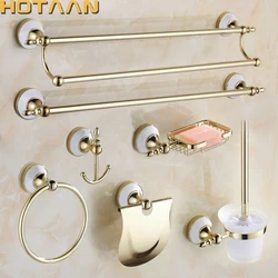 .,stainless steel Bathroom Accessories Set,Robe hook,Paper Holder,Towel Bar,Gold bathroom sets, HT-817800G-T