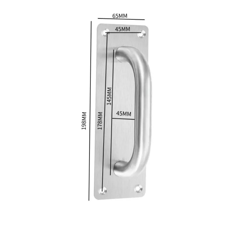 Safety Door Door Plate Handle Stainless Steel Furniture Handle Heavy Duty Barn Door Pull Mounting Accessories Large