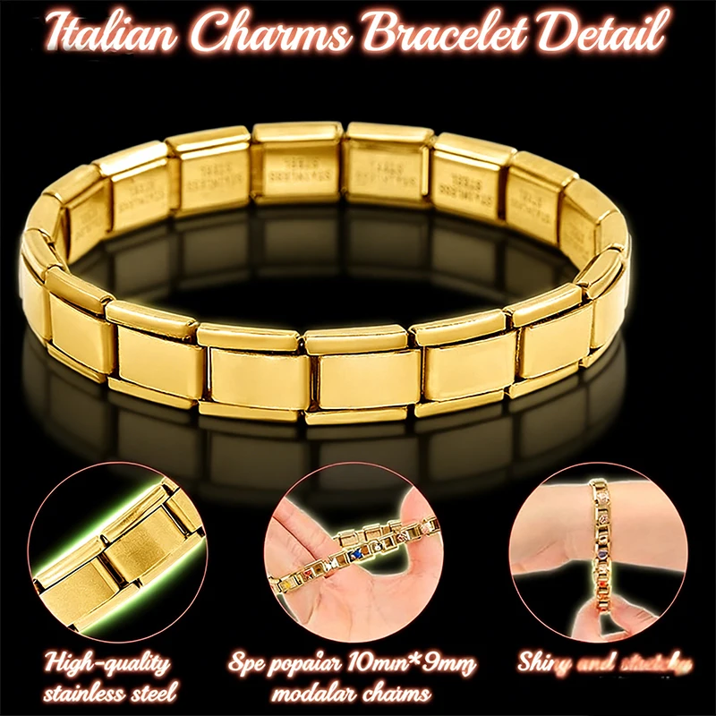 Customized Personalization Imagine Picture Italian Charm Link Fit 9mm Width Stainless Steel Bracelet DIY Making Beads Jewelry - view 5
