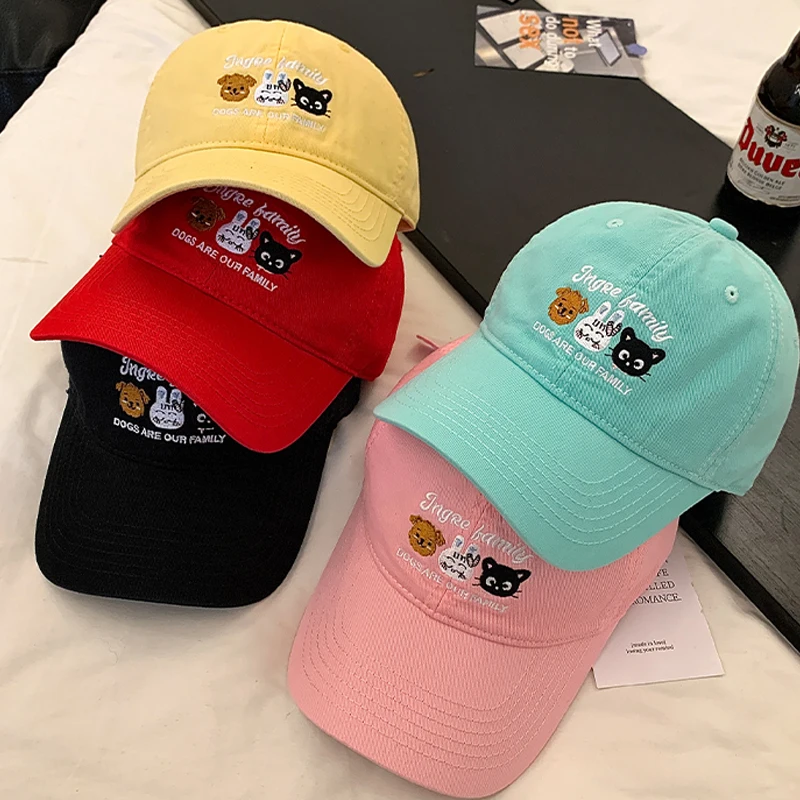 

1PC Cartoon Cute Simple Embroidered Baseball cap, Suitable For Women To Wear On a Daily Basis