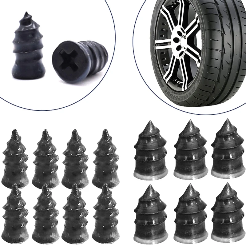 20pcs Car Motorcycle Vacuum Tyre Repair Nails Truck Scooter Bike Tire Puncture Repair Tools Rubber Nails Tire Accessories