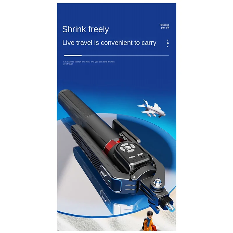 

P325 Selfie Stick Extendable Selfie Stick Phone With Detachable Dual Bluetooth Remote Control