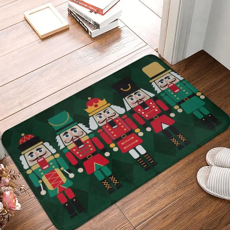 Custom The Nutcrackers Doormat Non-Slip Entrance Bath Kitchen Door Floor Mat Christmas Gift Decoration Garage Carpet Rug