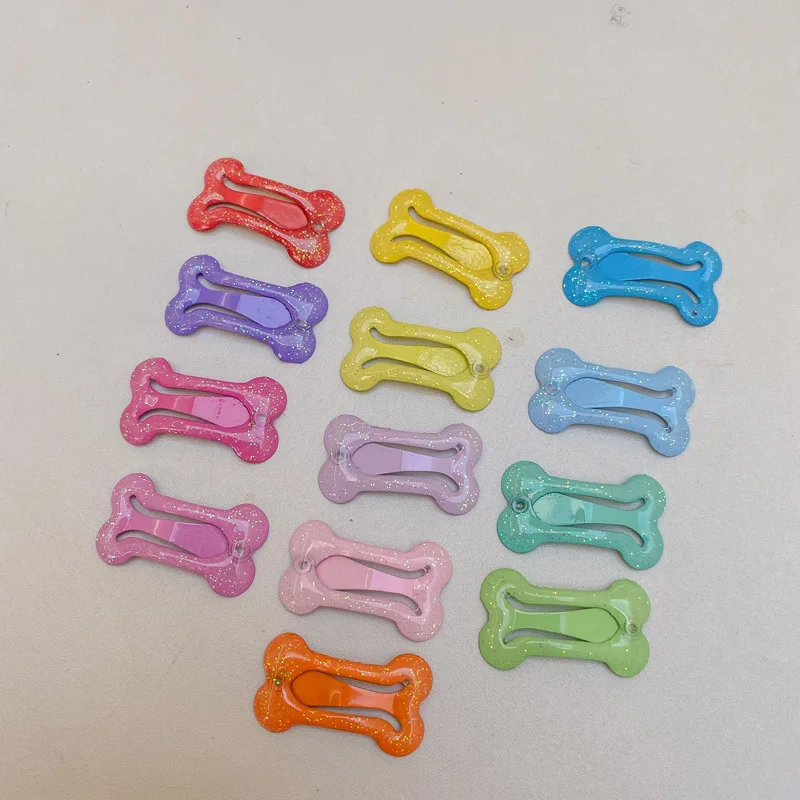 Color Epoxy Bone Bb Clip Anti-rust Mini Dog Hairpin Candy Color Children's Hair Accessories Hairpin 2.5cm Horquilla Закладка