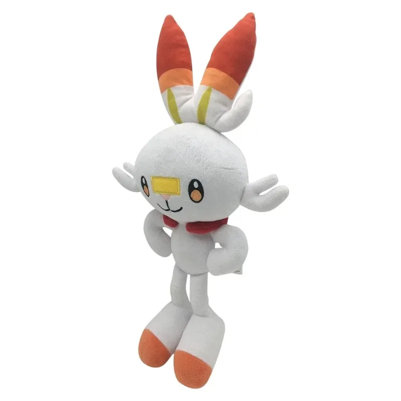 New Pokémon Sword and Shield Cinderace Plush Toys Scorbunny Evolution Raboot Stuffed Doll Kawaii Rabbit Christmas Gift for Kids