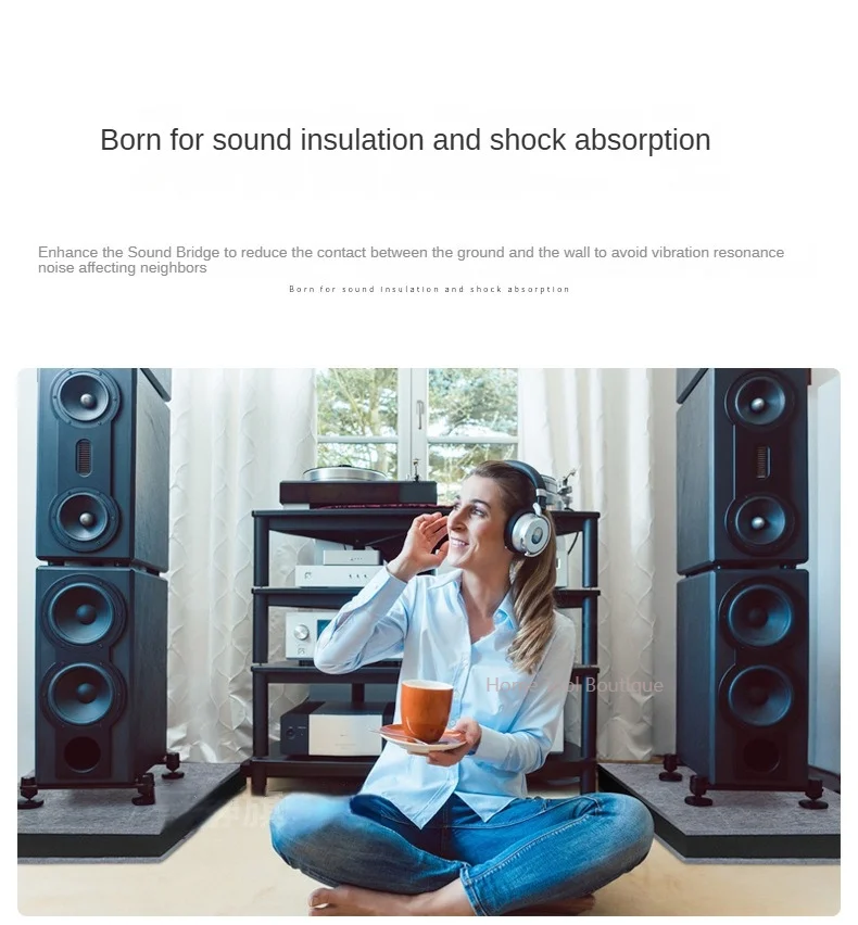 Drum Soundproofing Pad, Speaker Shock-Absorbing Pad, Piano Treadmill Soundproofing Pad, Shock-Absorbing Board High Density