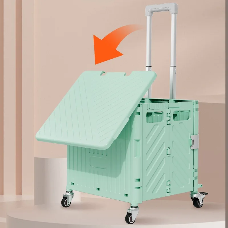 plastic-shopping-cart-hand-pulling-vegetable-buying-small-trolley-stair-climbing-wheel-home-use-storage-organizer-tool