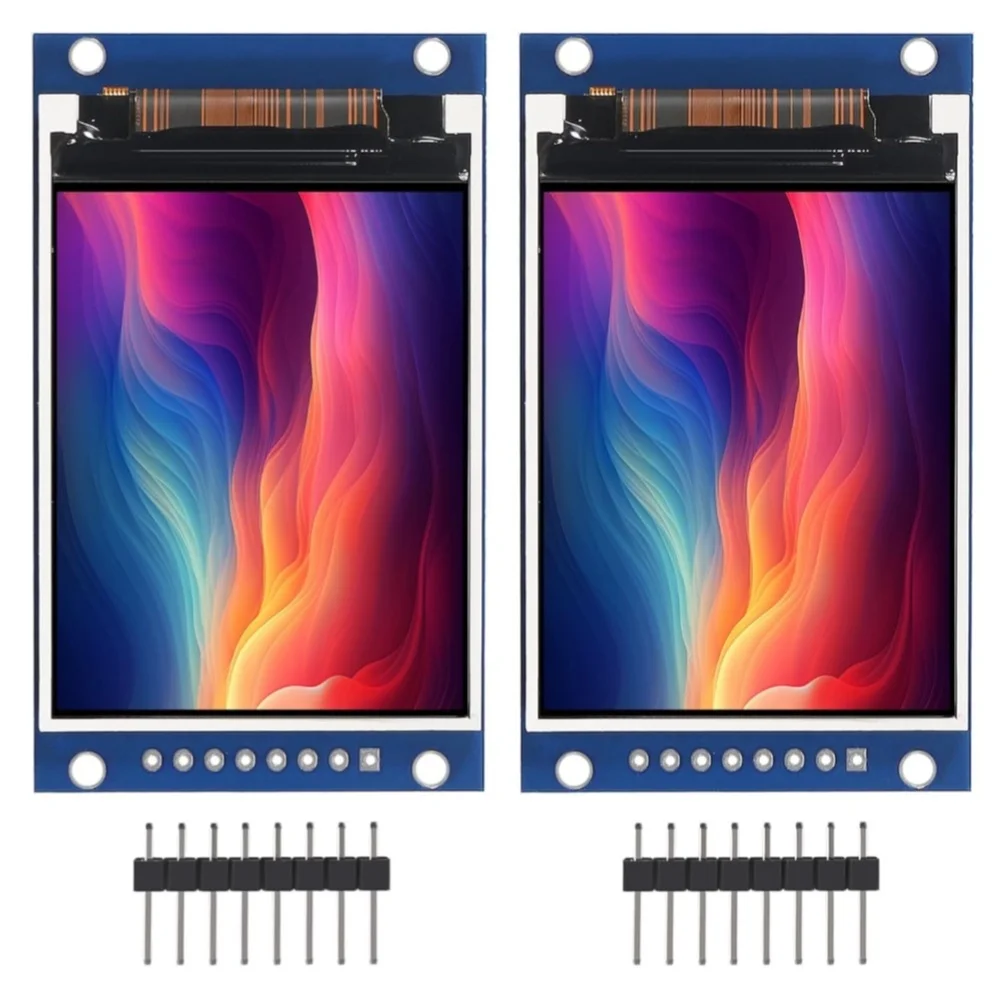 2 Pcs 2.0 inch IPS TFT LCD Display Module 240x320 Resolution 360 Degree Viewing Angle for STM32 C51 Development Work