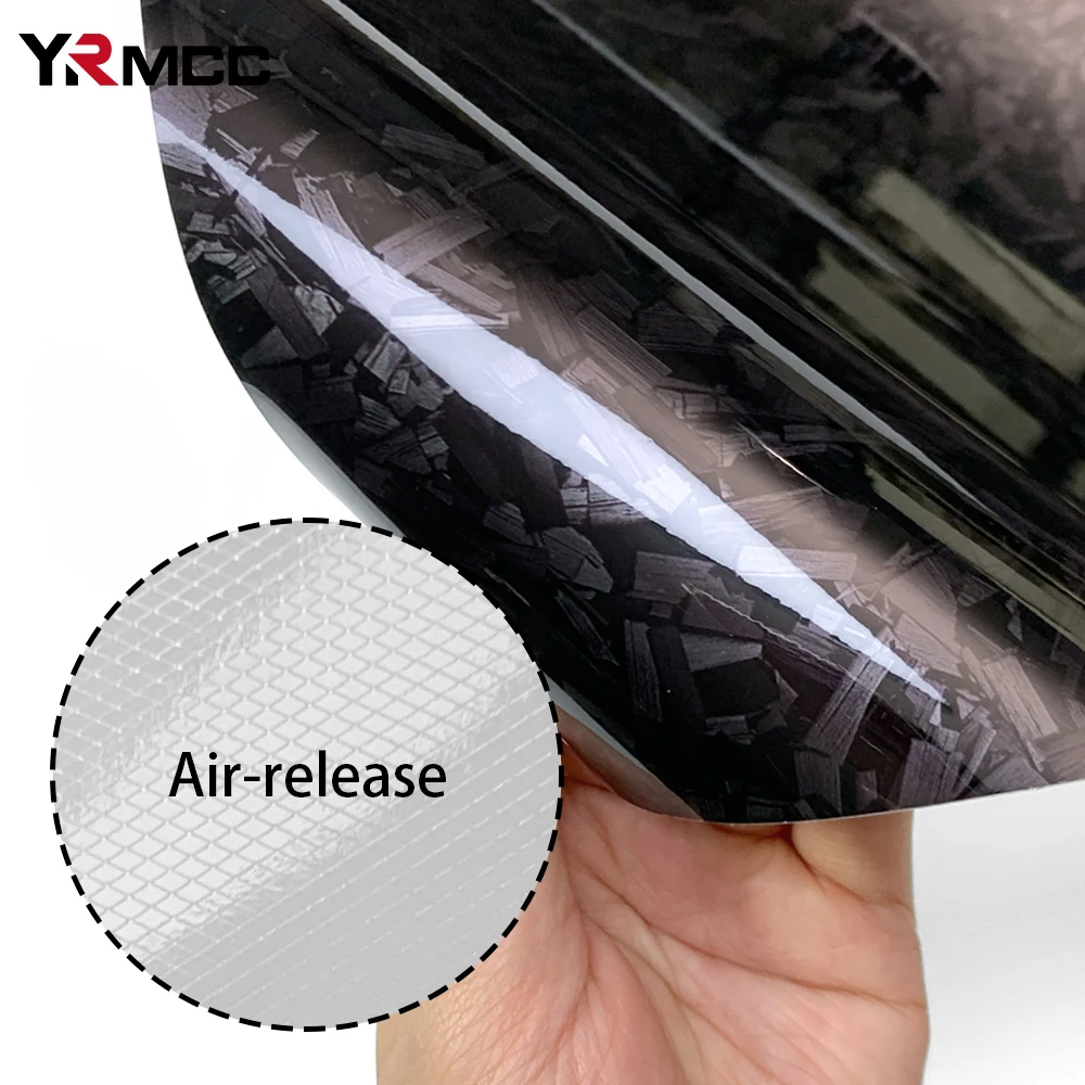 Carbon Fiber Film 300cm Car Stickers Glossy Black Decoration Decal Technology Waterproof  Vinyl Wrap Film DIY Auto Accessories