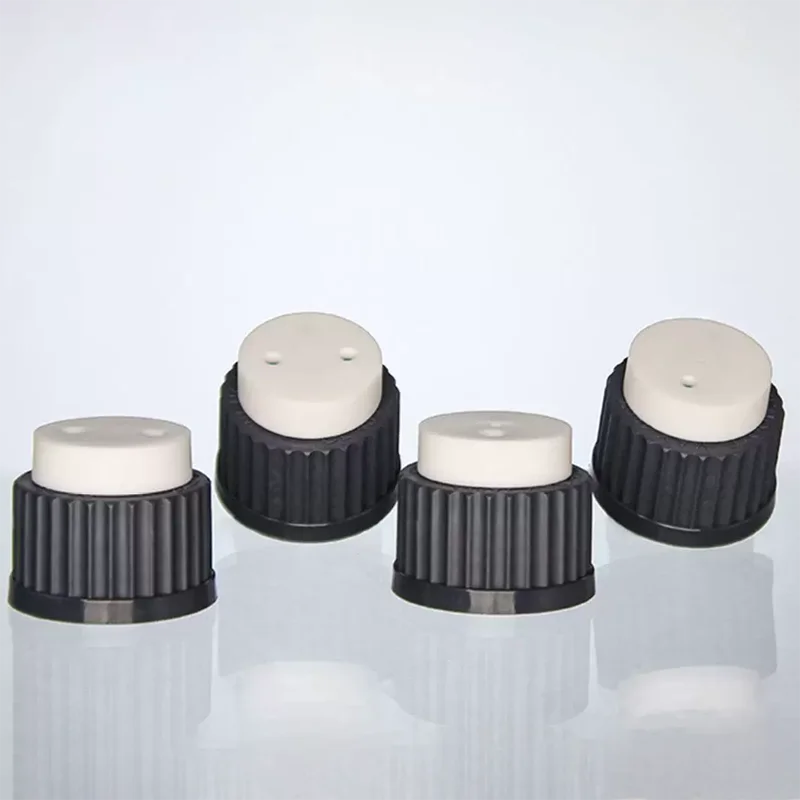 

1PCS GL45 solvent bottle cap mobile phase safety bottle cap inserted into PTFE tube one-way valve pressure cap