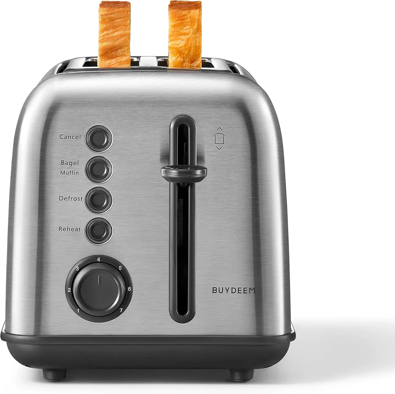 

2-Slice Toaster with Extra Wide Slots, Retro Stainless Steel, Bagel & Muffin Function, High Lift Lever, 7 Shade Settings