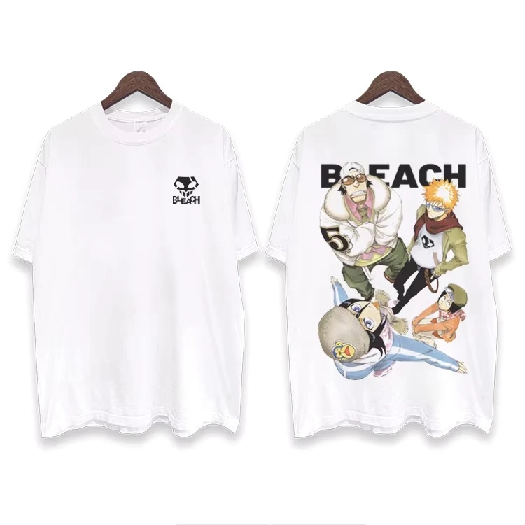 Summer Hot Sale Anime Bleach Cotton Clothes Men Women Vintage Harajuku High Quality T-shirt Y2K Gothic Cotton Oversized T-shirts