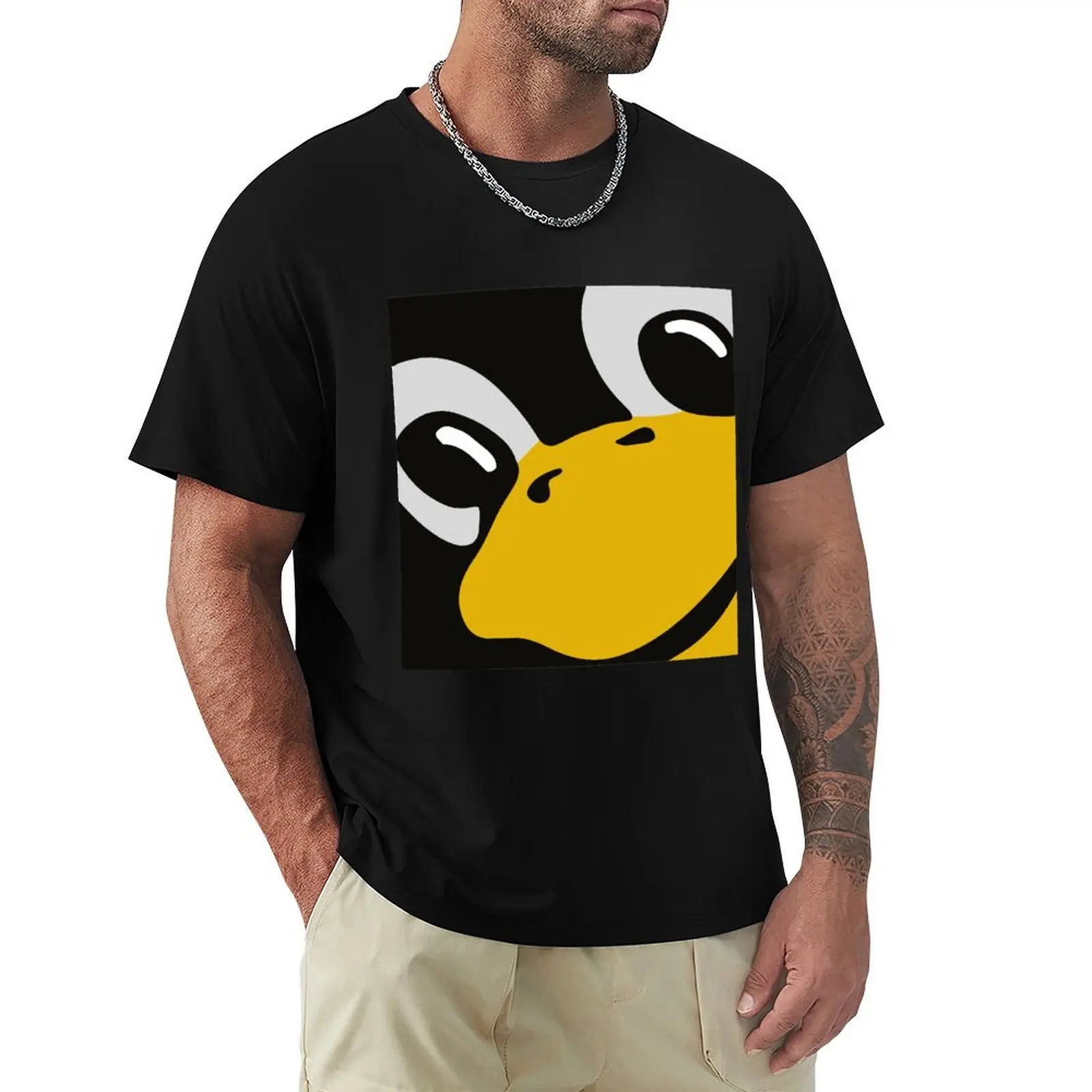 linux tux penguin eyes T-Shirt Moisture Wicking Quick Dry Tee