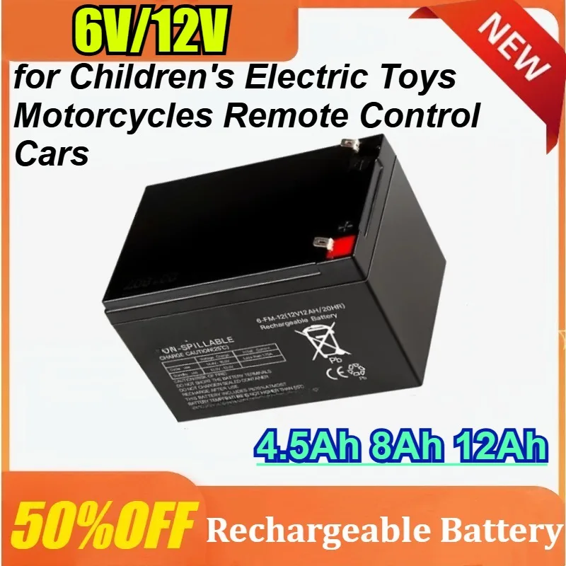 

6V/12V 4.5Ah 8Ah 12Ah for Children's Electric Toys Motorcycles Remote Control Cars Rechargeable Battery
