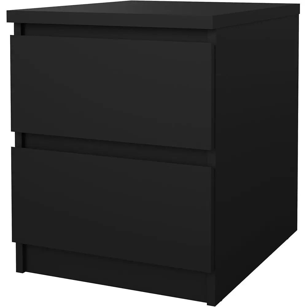 

2 Drawer Bedroom Nightstand Nighstand, 19.69 In X 15.91 In X 19.49 In, Black