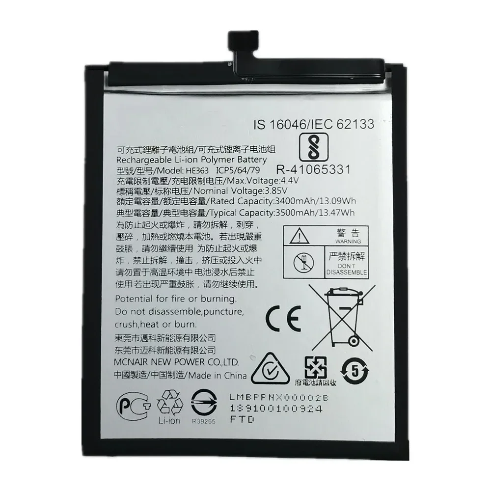 3500mAh HE363 Replacement Battery For Nokia X7 TA-1131 TA-1119 / For Nokia 8.1 TA-1119 TA-1128 HE 363 High Quality Phone Bateria