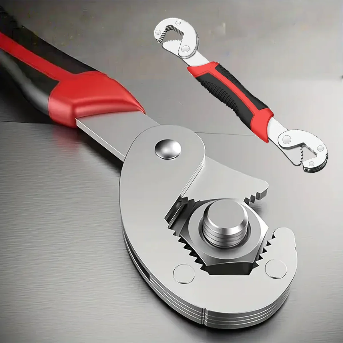 Small Universal Wrench Multifunctional Fast Automatic Movable Plate Hand Suitable for The Range of 6-22mm