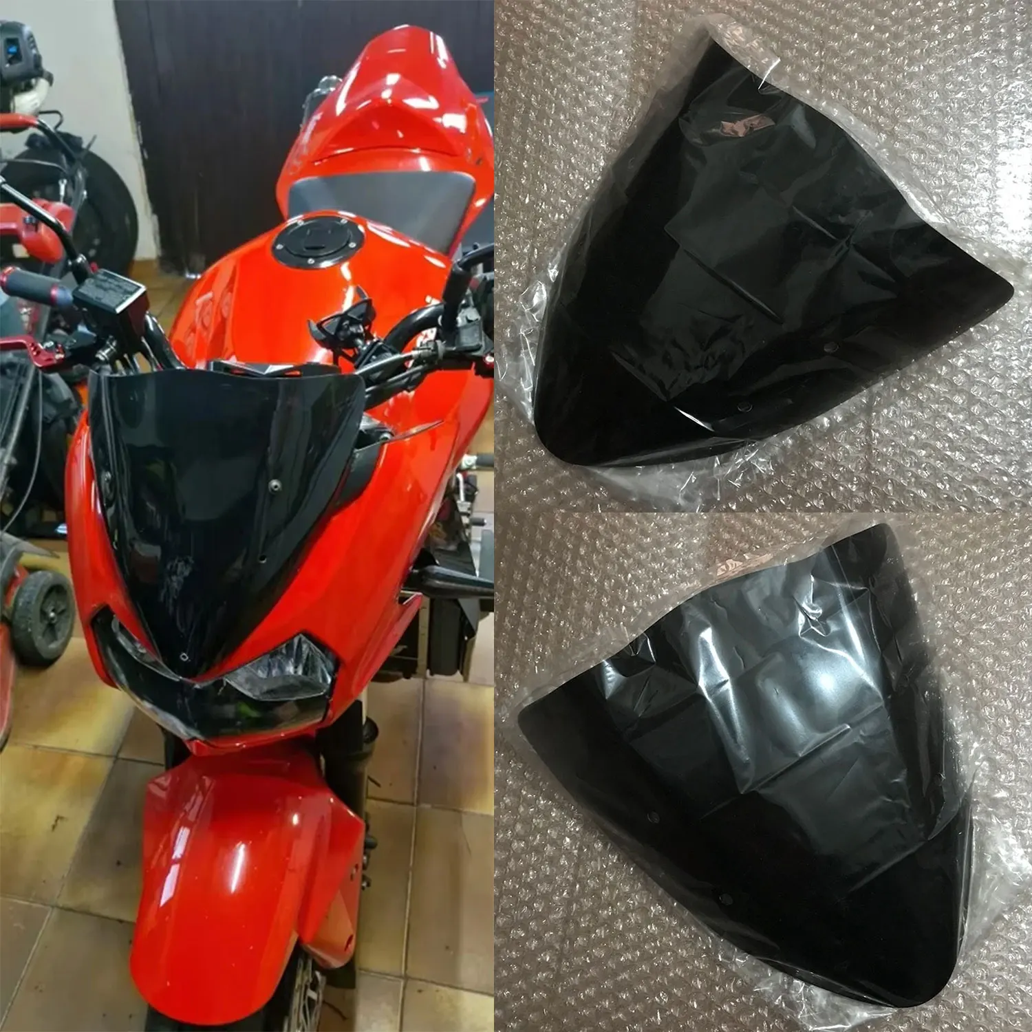 

Fit For Kawasaki Z 750 2004 2005 2006 Z750 Motorcycle Double Bubble Windscreen Screen Wind Deflectors Windshield Accessories