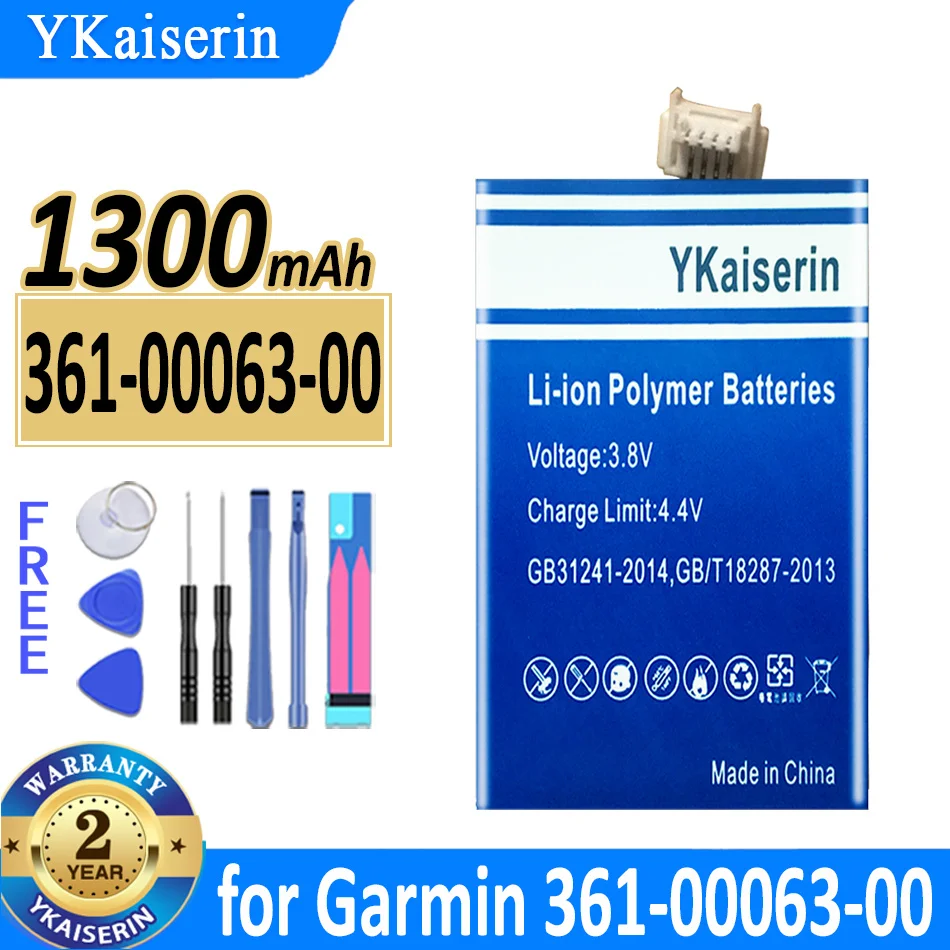 

1300mAh YKaiserin Battery for Garmin 361-00063-00 Bateria