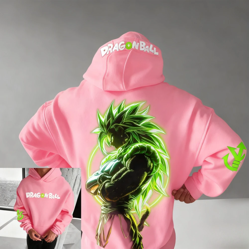 

Broly Anime Men Women Hooded Sweatshirt Dragon Ball Z Graphic Pullover Streetwear Oversized Casual Hoodie Spring Autumn Y2k Tops