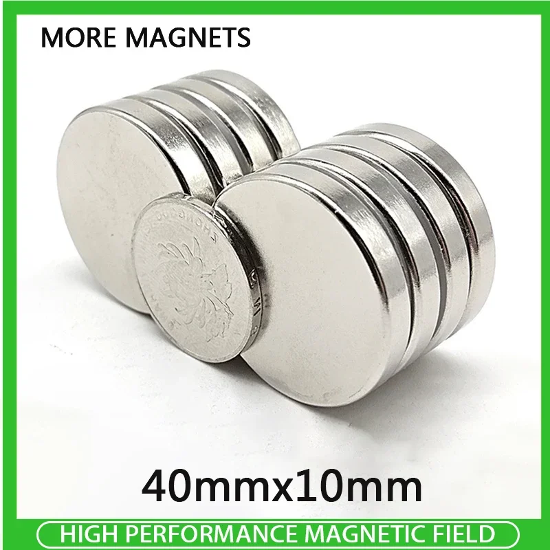 

1~10PCS 40x10mm N35 Big Round Magnets 40mm x 10mm Neodymium Magnet Dia 40Mm Permanent NdFeB Strong Powerful Magnetic 40*10mm