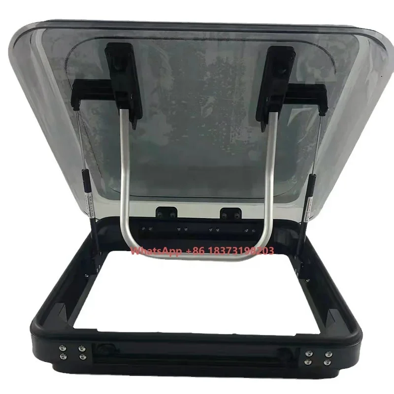 Sunroof Push-out Aluminum Alloy Led Light Car Roof Window Rv Skylight with Gauze Pleated Shading Curtain