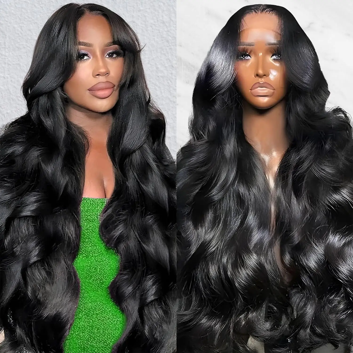 

30Inch 13x4 Body Wave Lace Front Wigs Human Hair Pre Plucked With Baby Hair 180% Density Transparent Lace Frontal Wigs for Women