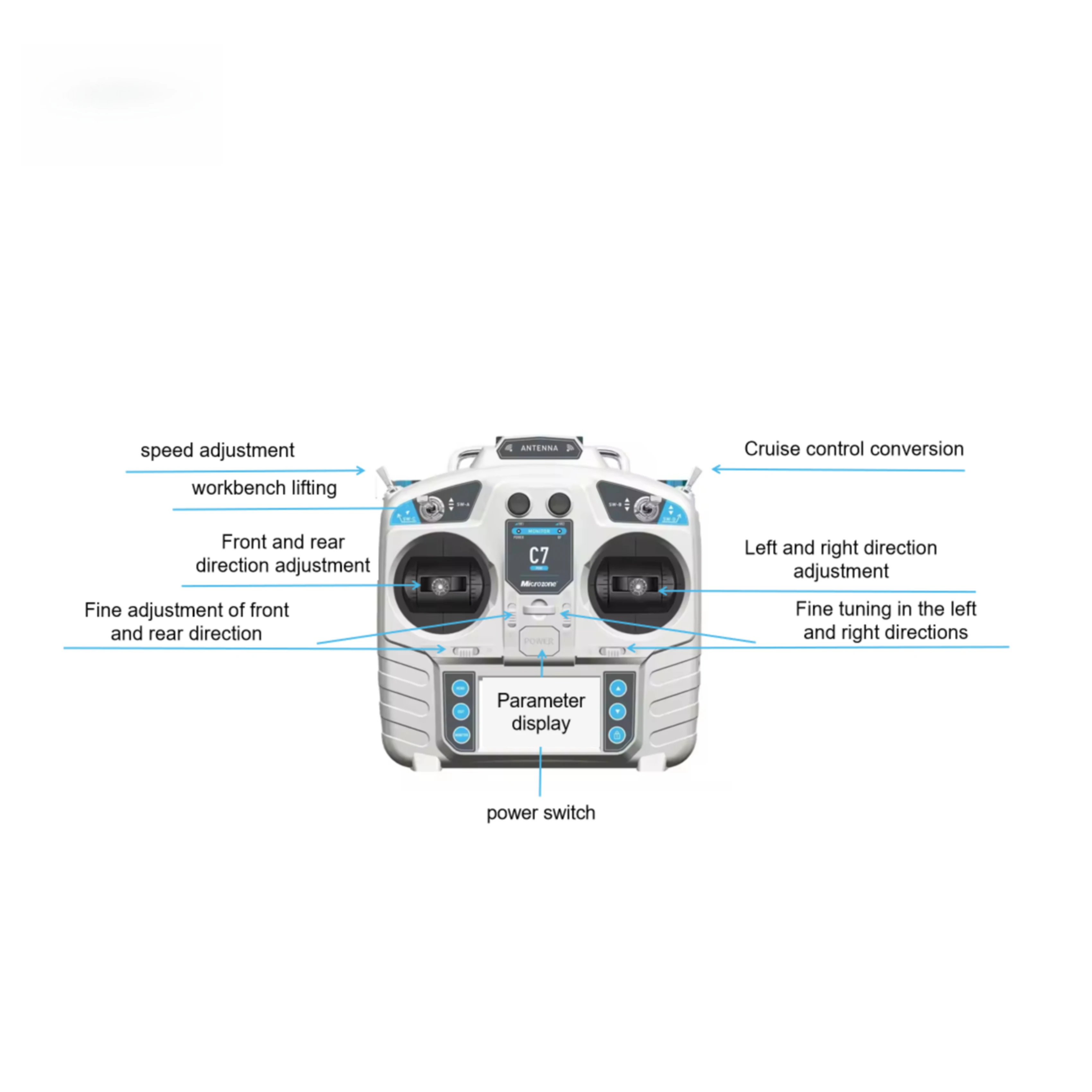 Multifunction Remote Control Crawler Tractor With Lawn Mower and Rotary Tiller for Agriculture and Gardening