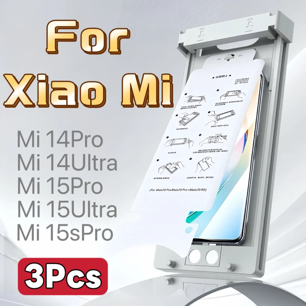 

3Pcs XIAO MI 15Ultra 14Ultra 15S Pro 14 15 Pro Ultra Ceramic Film Screen Protector No Dust Easy Install Kit Not Tempered Glass