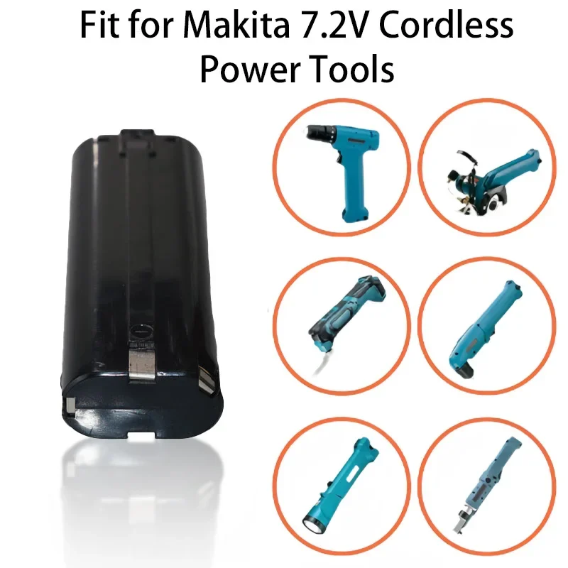 Rechargeable Batteries for Makita, Screwdriver Battery, 7.2V, 3.0 Ah, 4.0 Ah, 5.0Ah, Ni-Mh