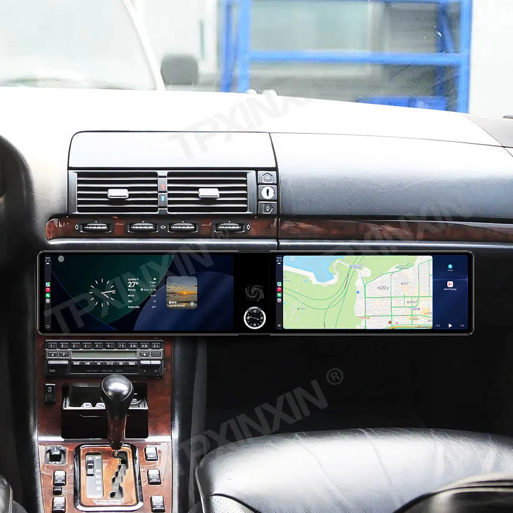 Android Auto Carplay GPS-Navigation für Mercedes Benz S-Klasse W140 1991-1998 Autoradio 24,6 Zoll Stereo Multimedia Player Head Unit