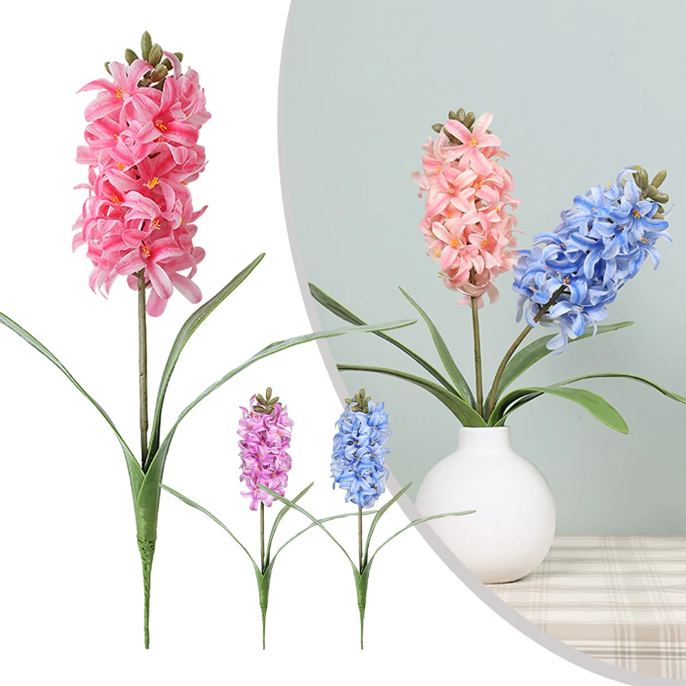 Artificial Hyacinth Violet Flower Simulate Hyacinth Violet Flower Fake Plastic Silk Hyacinth Bouquet Festival Party Decoration