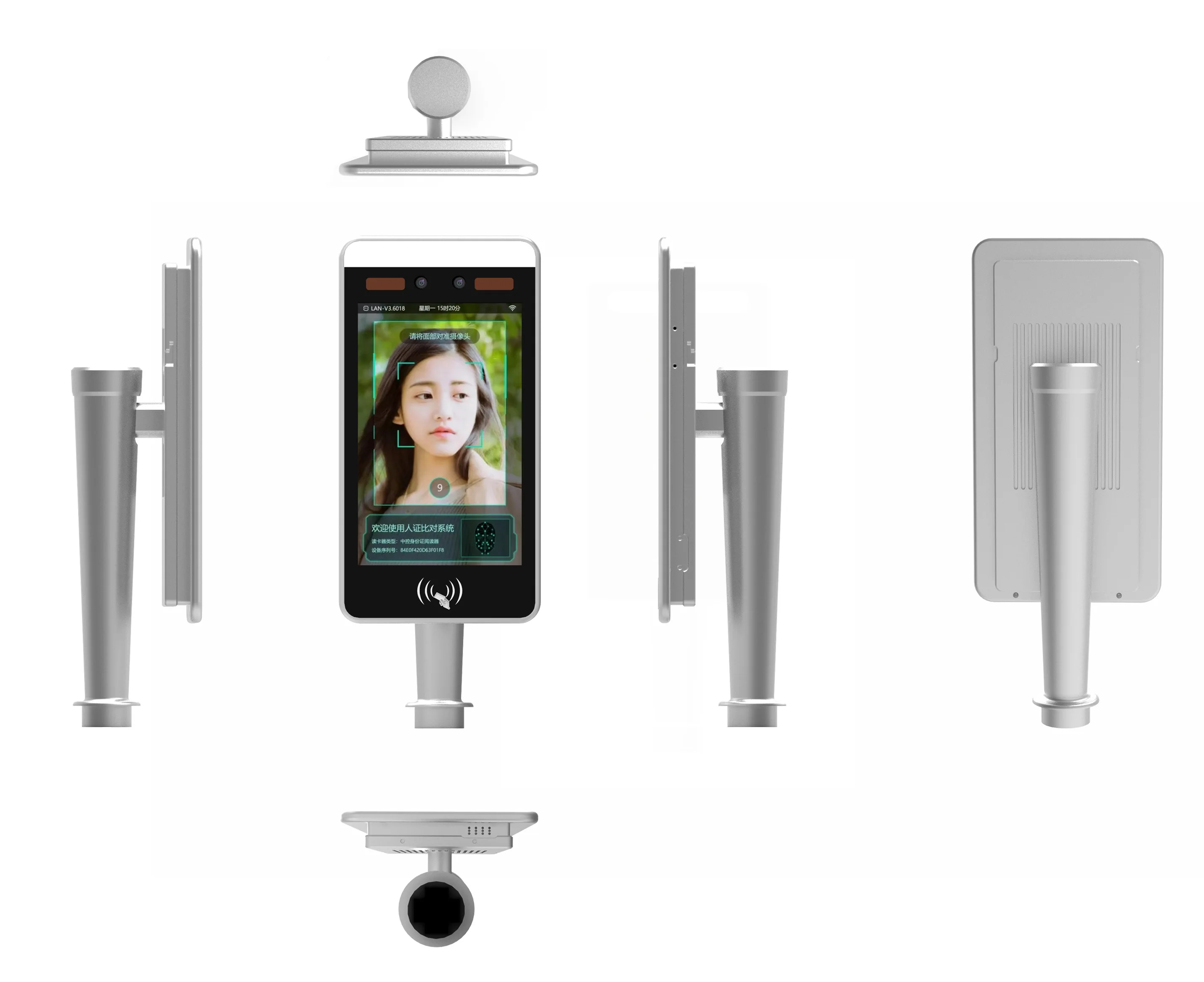 High Security Entrance Swing Barrier Gate Turnstile With Qr Code Scanner Face Recognition for Indoor and Outdoor