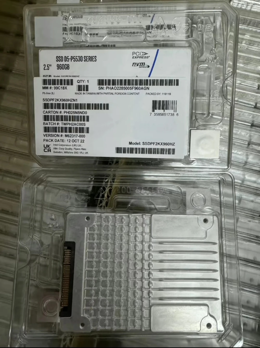 Рисунок 4 - Для сервера Intel SSD D5-P5530 960G 1